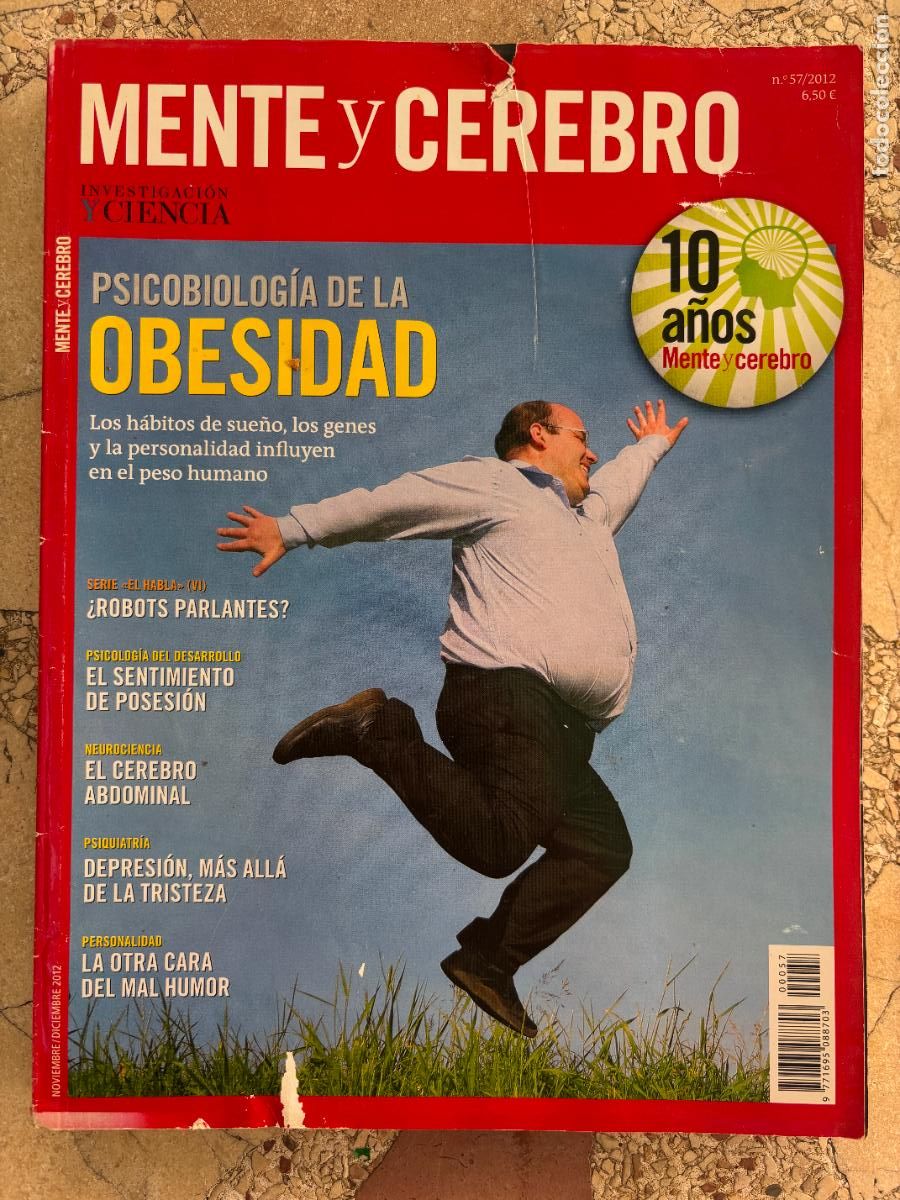 Coleccionismo de revistas y peri&oacute;dicos: MENTE & CEREBRO N&ordm; 57 A&Ntilde;O 2012. OBESIDAD. ROBOTS PARLAMNTES. DEPRESI&Oacute;N. MAL HUMOR.