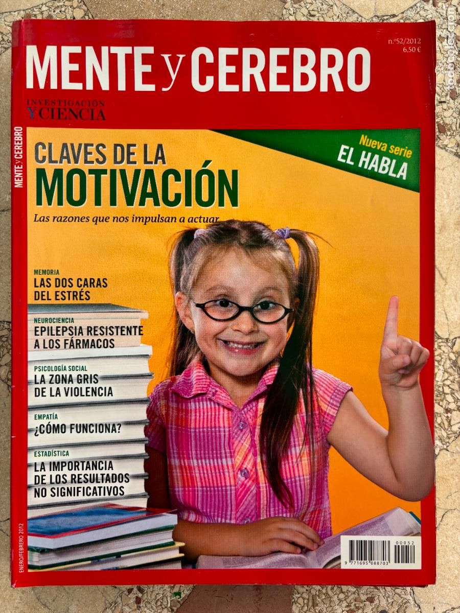 Coleccionismo de revistas y peri&oacute;dicos: MENTE & CEREBRO N&ordm; 52 A&Ntilde;O 2012. MOTIVACI&Oacute;N. EPILEPSIA RESISTENTE A LOS F&Aacute;RMACOS. EL HABLA.