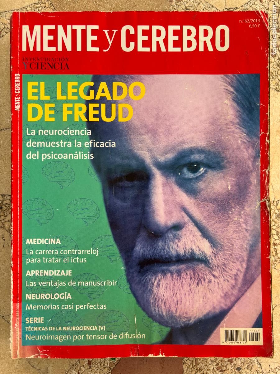 Coleccionismo de revistas y peri&oacute;dicos: MENTE & CEREBRO N&ordm; 62 A&Ntilde;O 2013. LEGADO DE FREUD. TRATAMIENTO ICTUS. NEUROIMAGEN POR TENSOR DIFUSI&Oacute;N.
