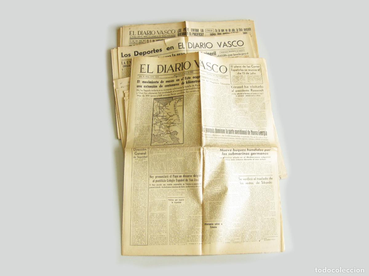 Collectionnisme de Revues et Journaux: LOTE DE 19 PERIODICOS DEL DIARIO VASCO SEGUNDA GUERRA MUNDAL. 1940 A 1943