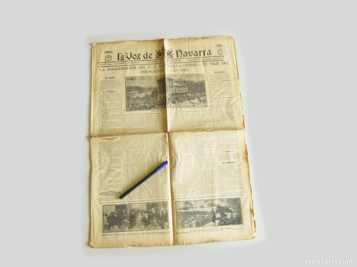 Coleccionismo de revistas y peri&oacute;dicos: PERIODICO LA VOZ DE NAVARRA. DIARIO INDEPENDIENTE DE 24 DE SEPTIEMBRE DE 1927