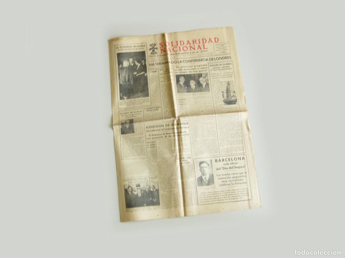 Coleccionismo de revistas y peri&oacute;dicos: PERIODICO SOLIDARIDAD NACIONAL. DIARIO DE FALANGE TRADICIONALISTA Y DE LAS JONS. BARCELONA 1950