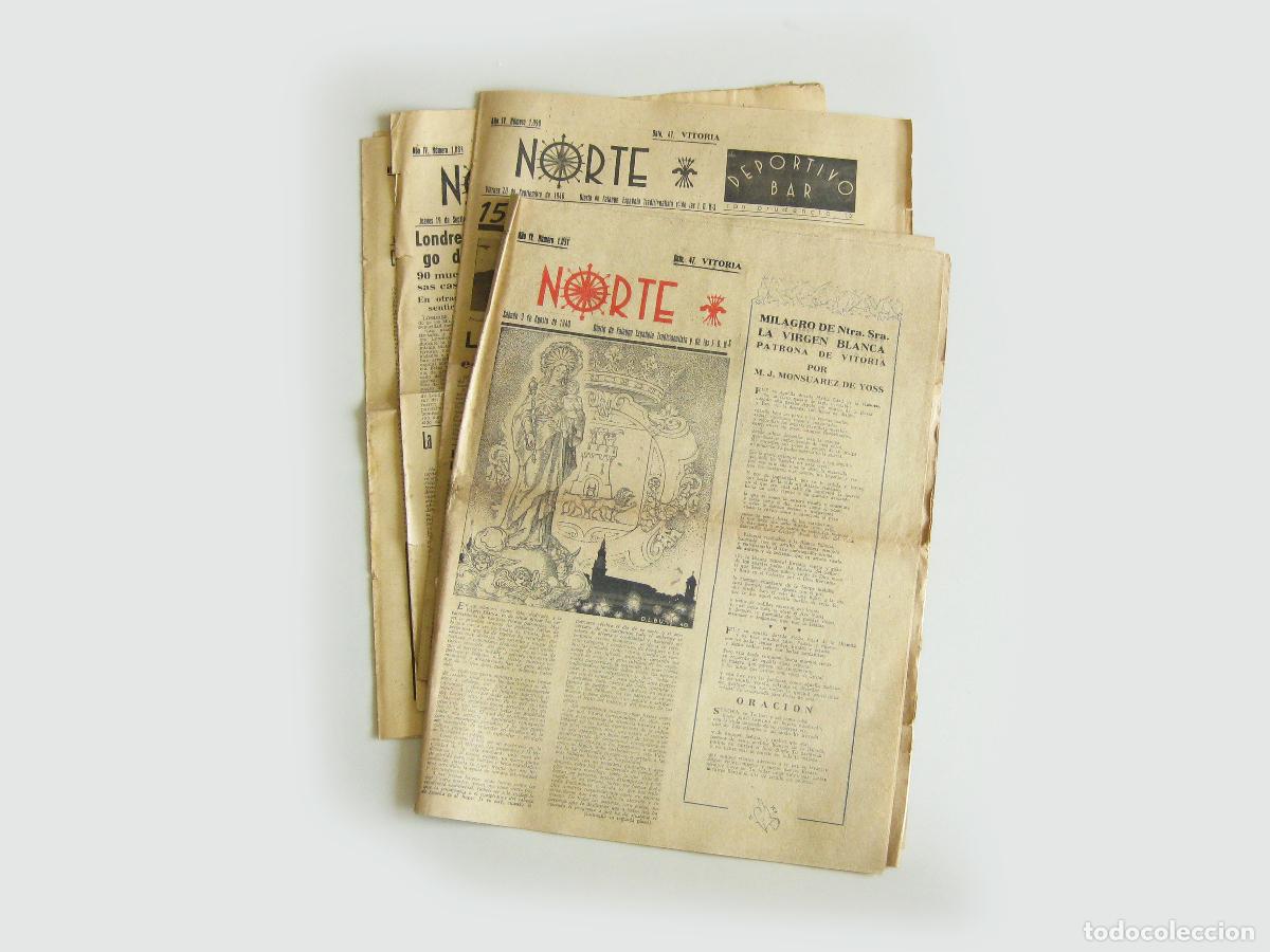 Coleccionismo de revistas y peri&oacute;dicos: LOTE DE PERIODICOS NORTE DE 1940. DIARIO DE FALANGE TRADICIONALISTA Y DE LAS JONS. II GUERRA MUNDIAL