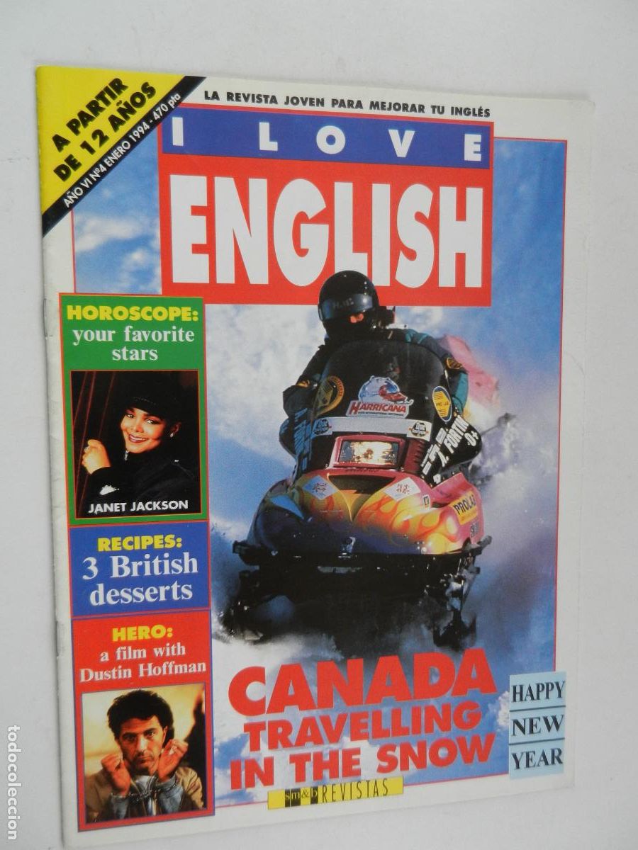 Collectionnisme de Revues et Journaux: I LOVE ENGLISH - LA REVISTA JOVEN PARA MEJORAR TU INGLES N&ordm; 4 - CANADA TAVELLING 01/94