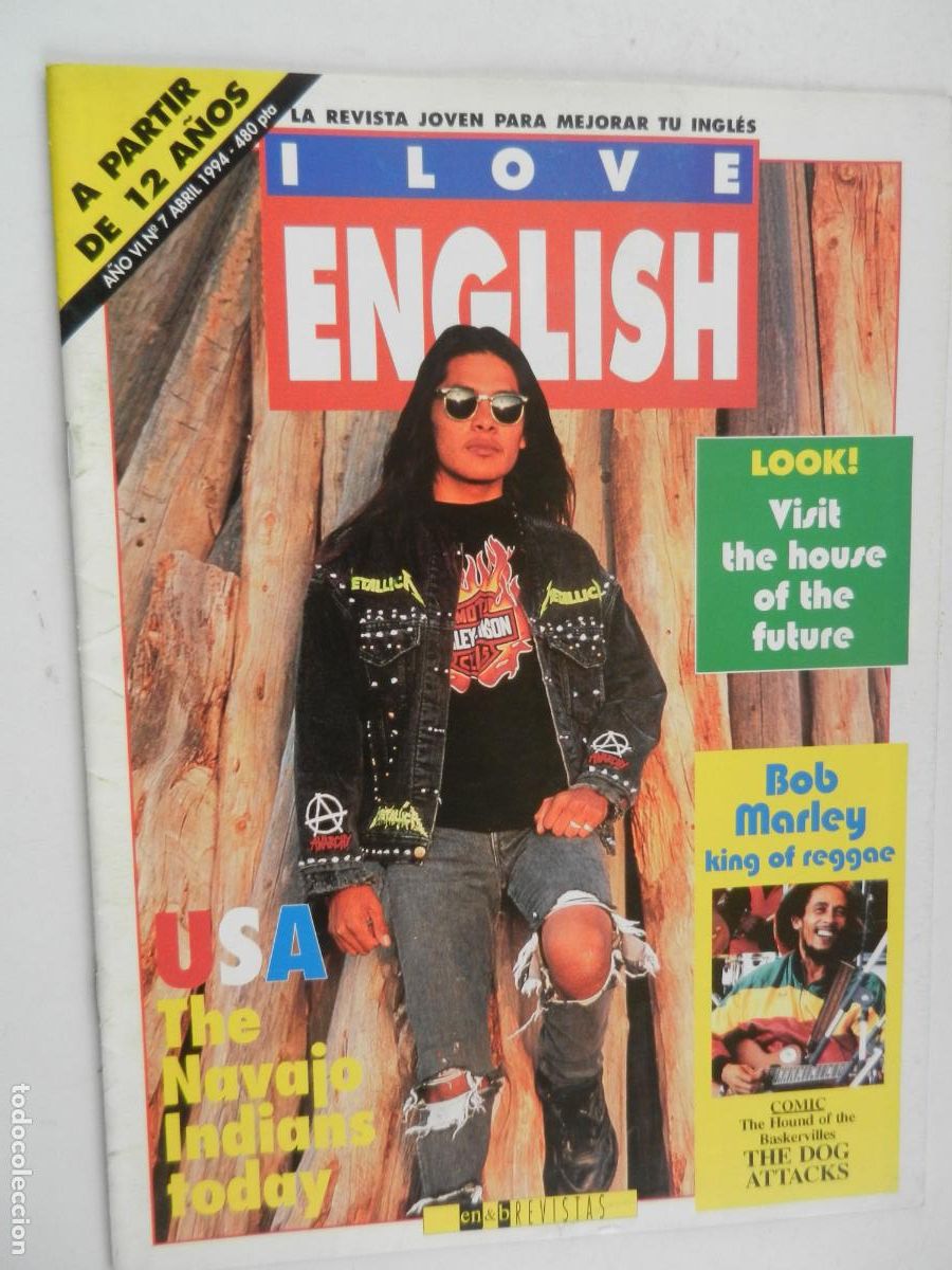 Collectionnisme de Revues et Journaux: I LOVE ENGLISH - LA REVISTA JOVEN PARA MEJORAR TU INGLES N&ordm; 7 - USA THE NAVAJO INDIANS 04/94