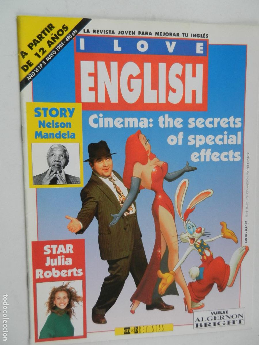 Collectionnisme de Revues et Journaux: LOVE ENGLISH - LA REVISTA JOVEN PARA MEJORAR TU INGLES N&ordm; 8 -CINEMA: THE SECRETS OF SPECIAL 05/94