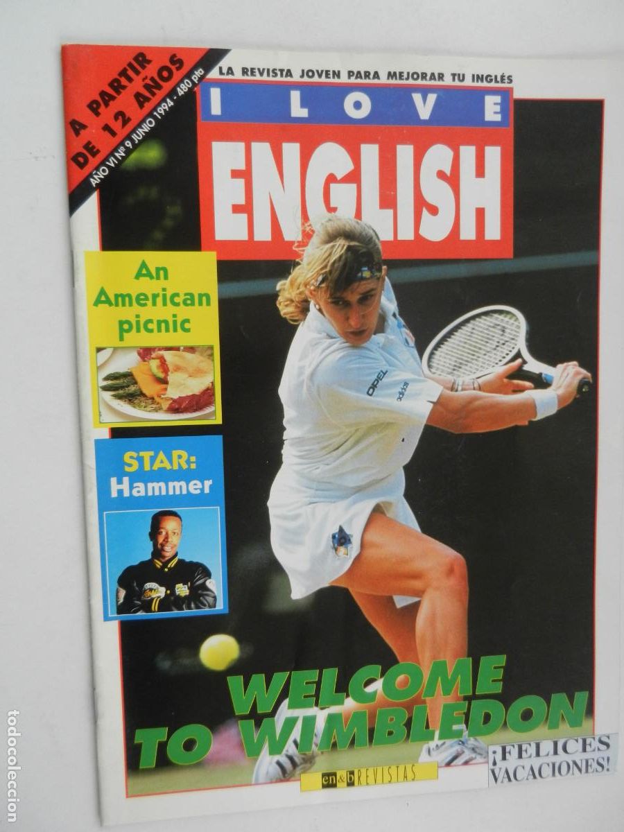 Collectionnisme de Revues et Journaux: I LOVE ENGLISH - LA REVISTA JOVEN PARA MEJORAR TU INGLES N&ordm; 9- WELCOME TO WIMBLEDON -06/94