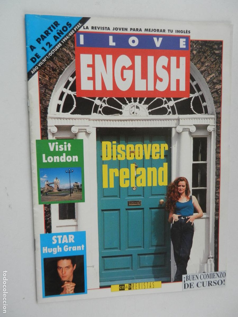 Collectionnisme de Revues et Journaux: I LOVE ENGLISH - LA REVISTA JOVEN PARA MEJORAR TU INGLES N&ordm; 1 - DISCOVER IRELAND -10/94