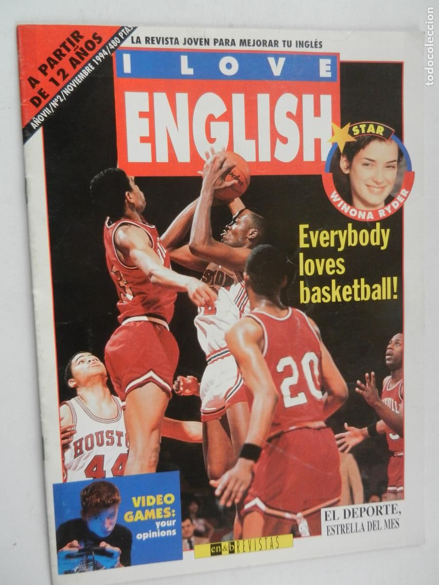Collectionnisme de Revues et Journaux: I LOVE ENGLISH - LA REVISTA JOVEN PARA MEJORAR TU INGLES N&ordm; 2 - LOVES BASKETBALL ! -11/94