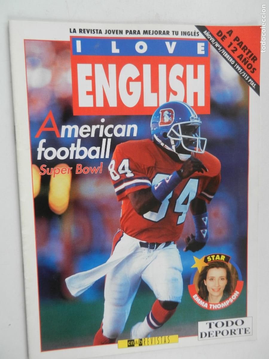 Collezionismo di Riviste e Giornali: I LOVE ENGLISH - LA REVISTA JOVEN PARA MEJORAR TU INGLES N&ordm; 5 - AMERICAN FOOTBALL -02/95