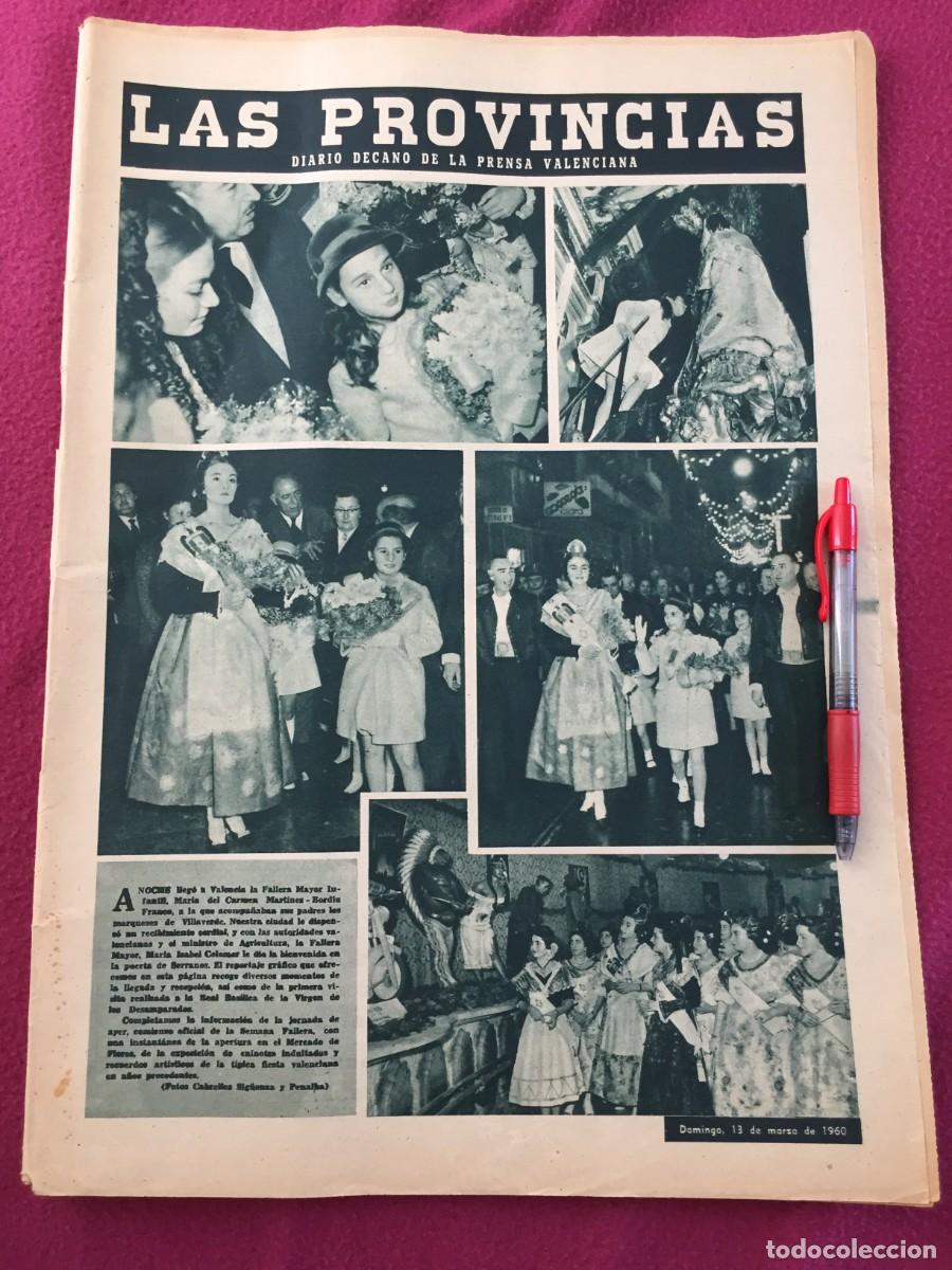 Collezionismo di Riviste e Giornali: PERIODICO LAS PROVINCIAS (VALENCIA) 13 MARZO 1960 -FALLAS VALENCIA ESTRENO CINE B.BARDOT SOFIA LOREN
