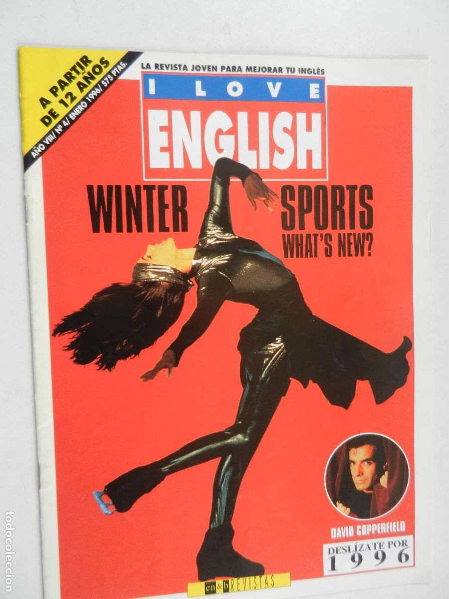 Collezionismo di Riviste e Giornali: I LOVE ENGLISH - LA REVISTA JOVEN PARA MEJORAR TU INGLES N&ordm; 4 - USA -WINTER SPORTS -01/96