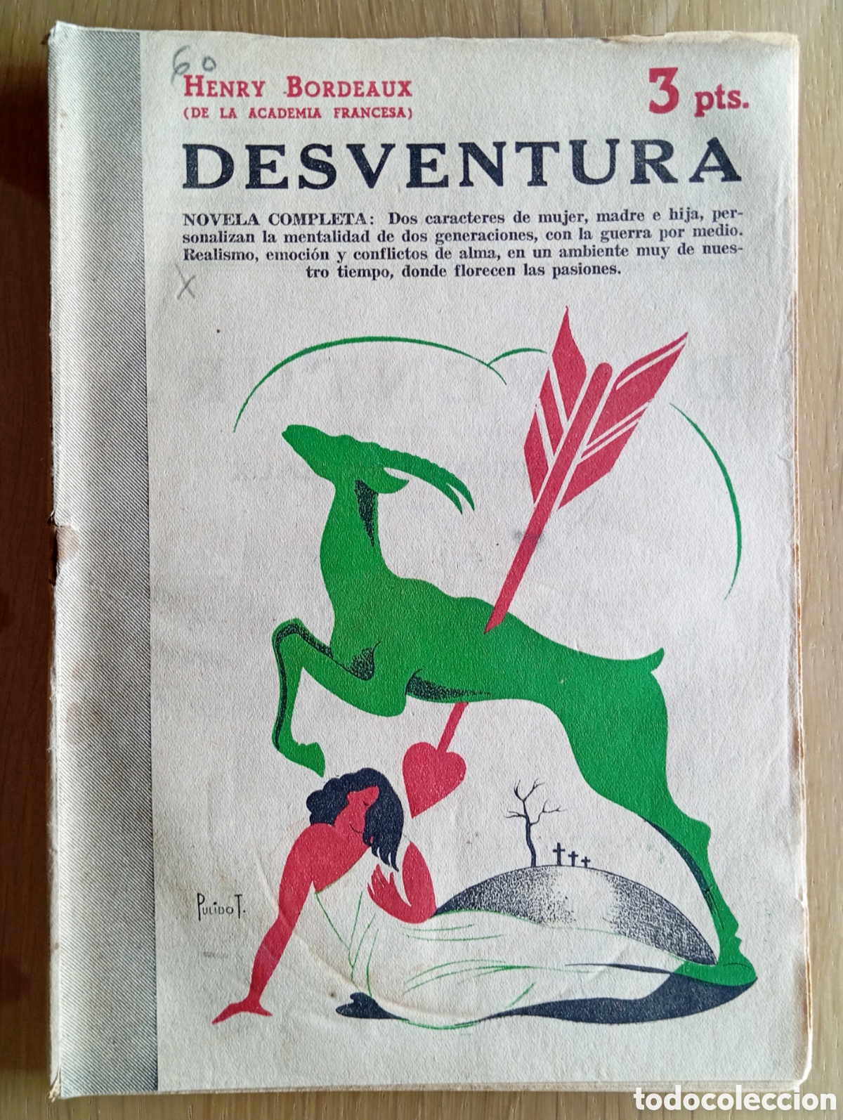 Collezionismo di Riviste e Giornali: HENRY BORDEAUX DESVENTURA REVISTA NOVELAS Y CUENTOS 1041 A&Ntilde;O 1951 PORTADA PULIDO T.