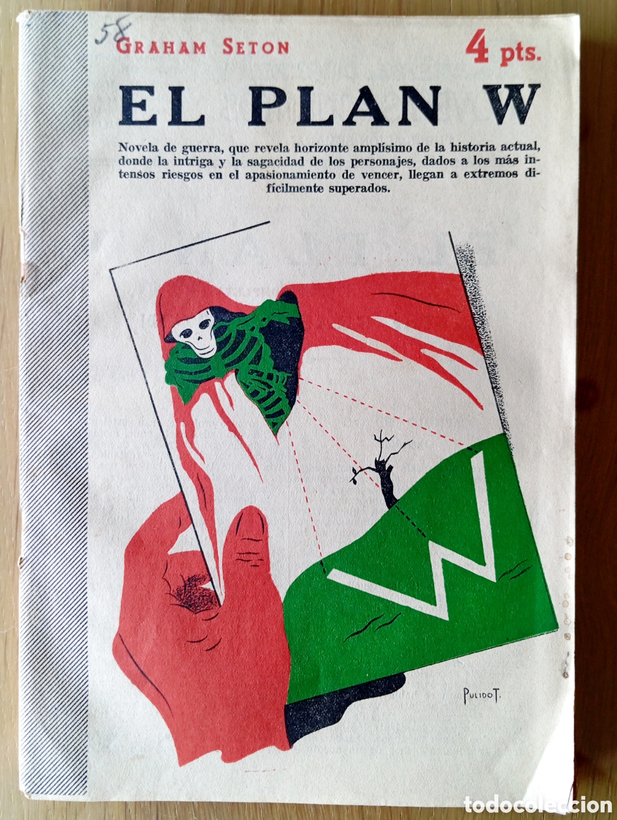 Collezionismo di Riviste e Giornali: GRAHAM SETON EL PLAN W REVISTA NOVELAS Y CUENTOS 1039 A&Ntilde;O 1951 PORTADA PULIDO T.