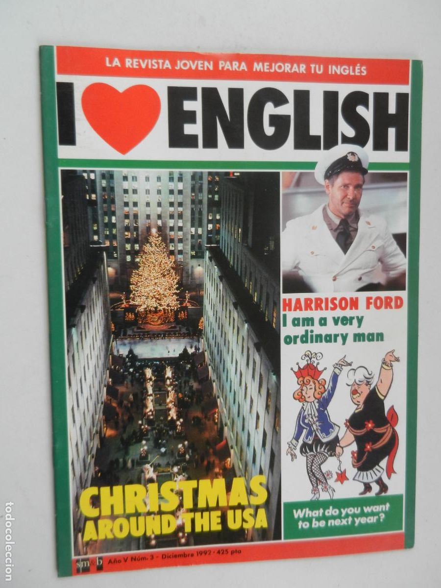 Coleccionismo de revistas y peri&oacute;dicos: I LOVE ENGLISH - LA REVISTA JOVEN PARA MEJORAR TU INGLES N&ordm; 3 - HARRISON FORD -12/92
