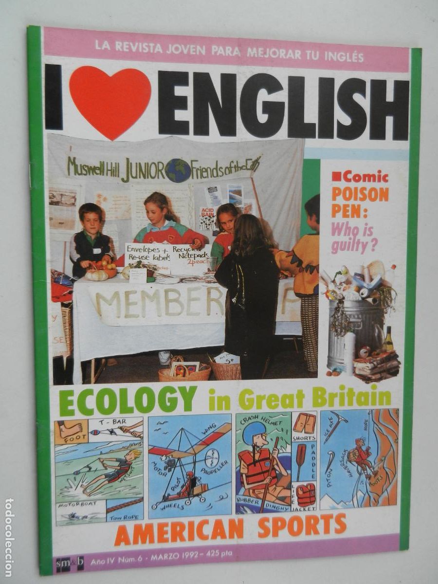 Coleccionismo de revistas y peri&oacute;dicos: I LOVE ENGLISH - LA REVISTA JOVEN PARA MEJORAR TU INGLES N&ordm; 6 - AMERICAN SPORTS -03-1992