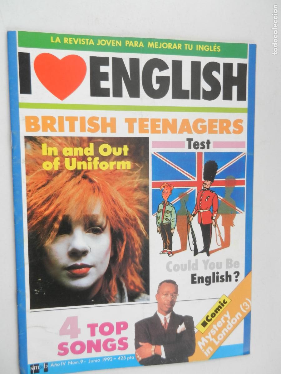 Coleccionismo de revistas y peri&oacute;dicos: I LOVE ENGLISH - LA REVISTA JOVEN PARA MEJORAR TU INGLES N&ordm; 9 - 4 TOP SONGS-06-1992
