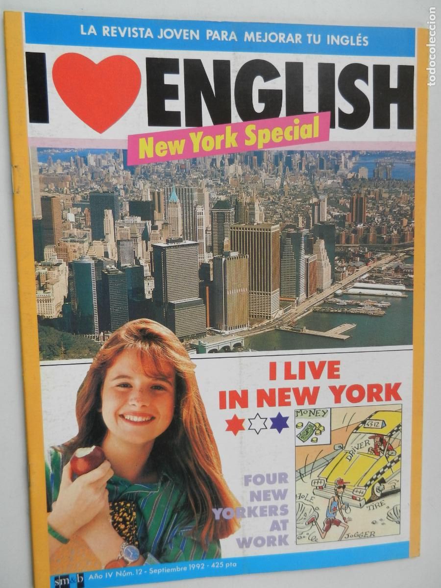Coleccionismo de revistas y peri&oacute;dicos: I LOVE ENGLISH - LA REVISTA JOVEN PARA MEJORAR TU INGLES N&ordm; 12 - I LIVE IN NEW YORK -09-1992