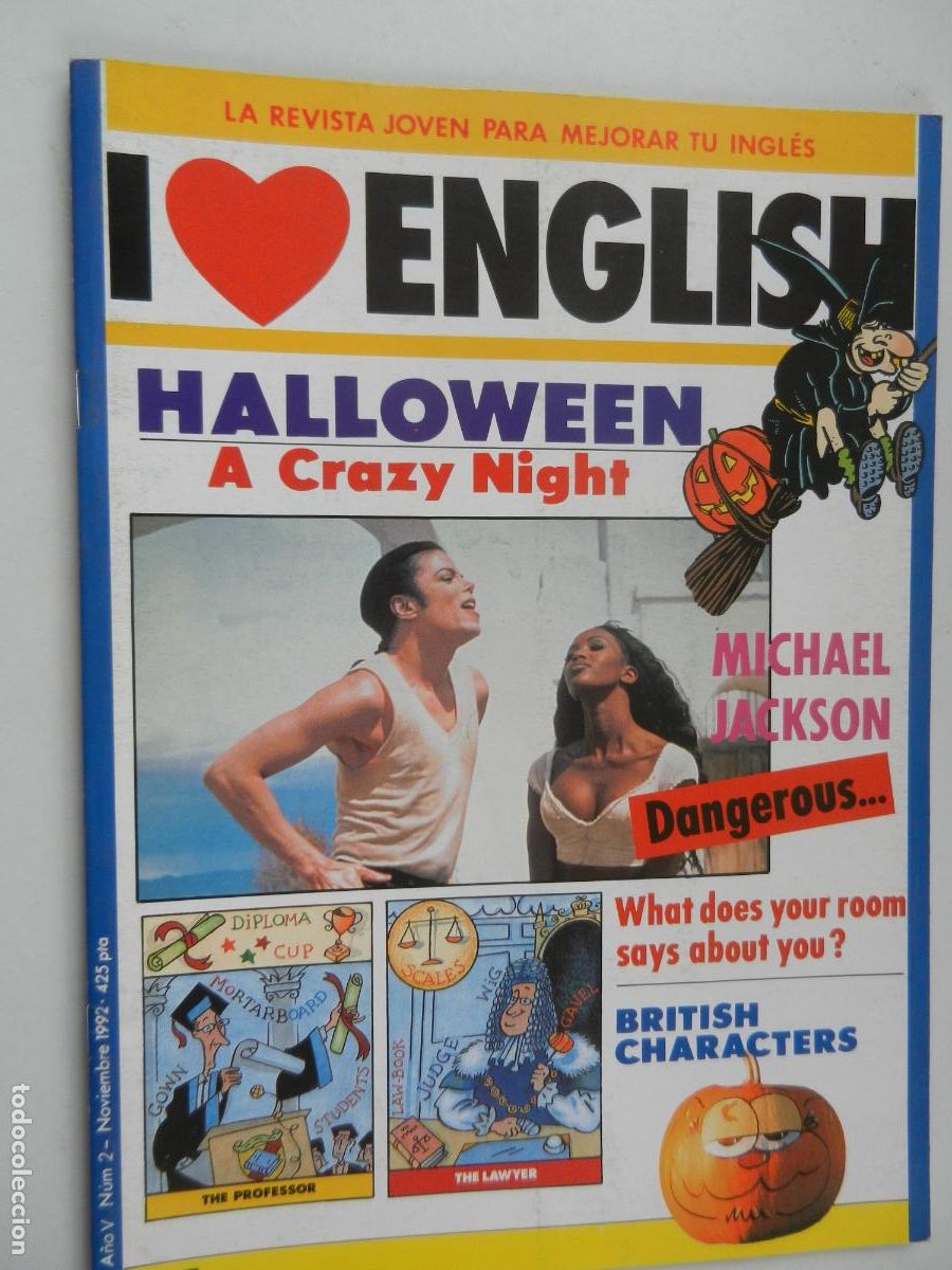Coleccionismo de revistas y peri&oacute;dicos: I LOVE ENGLISH - LA REVISTA JOVEN PARA MEJORAR TU INGLES N&ordm; 2 -HALL0WEEN , CRAZY NIGHT -11-1992