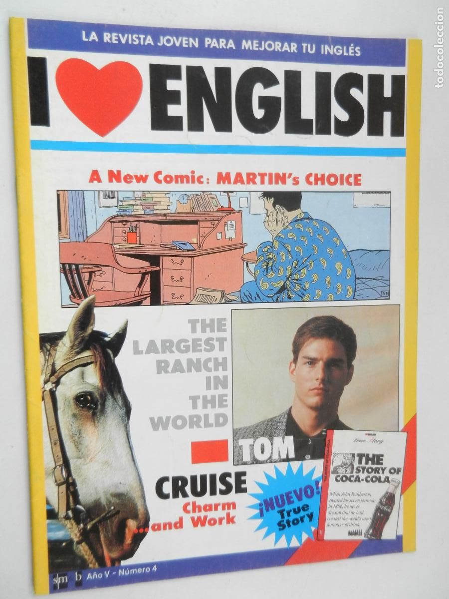 Coleccionismo de revistas y peri&oacute;dicos: I LOVE ENGLISH - LA REVISTA JOVEN PARA MEJORAR TU INGLES N&ordm; 4 -TOM CRUISE - CHARM OAND WORK