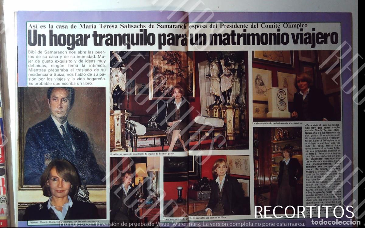 Coleccionismo de revistas y peri&oacute;dicos: bibis salisachs bibi samaranch MARIA TERESA SAMARANCH JOSE ANTONIO COMITE OLIMPICO