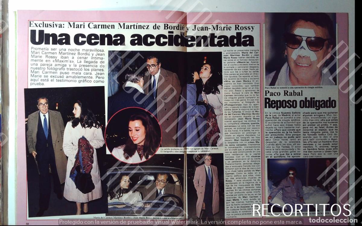 Coleccionismo de revistas y peri&oacute;dicos: MCMB MARIA DEL CARMEN MARTINEZ BORDIU ROSSI LUIS ALFONSO LA NARIZ DE PACO RABAL