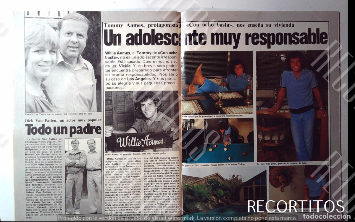 Coleccionismo de revistas y peri&oacute;dicos: willie aames con 8 basta eight enough DICK VAN PATEN PATTEN