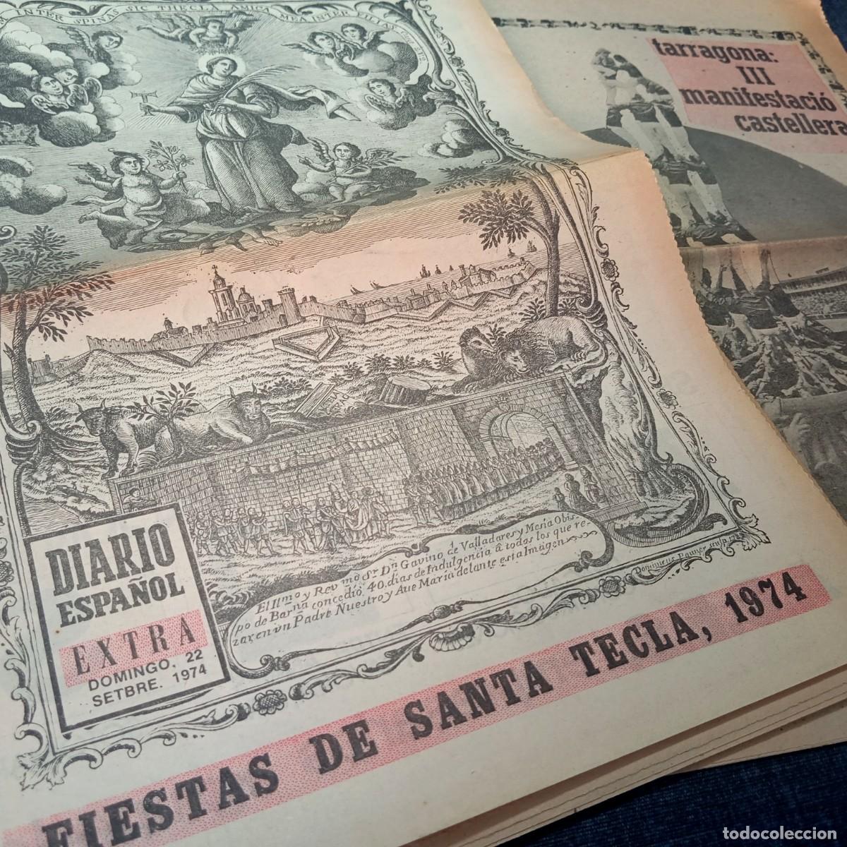 Coleccionismo de revistas y peri&oacute;dicos: ⚜️ &Ntilde;06. Lote 2 Suplementos Diario Espa&ntilde;ol 1974 Tarragona Fiestas Santa Tecla Castells