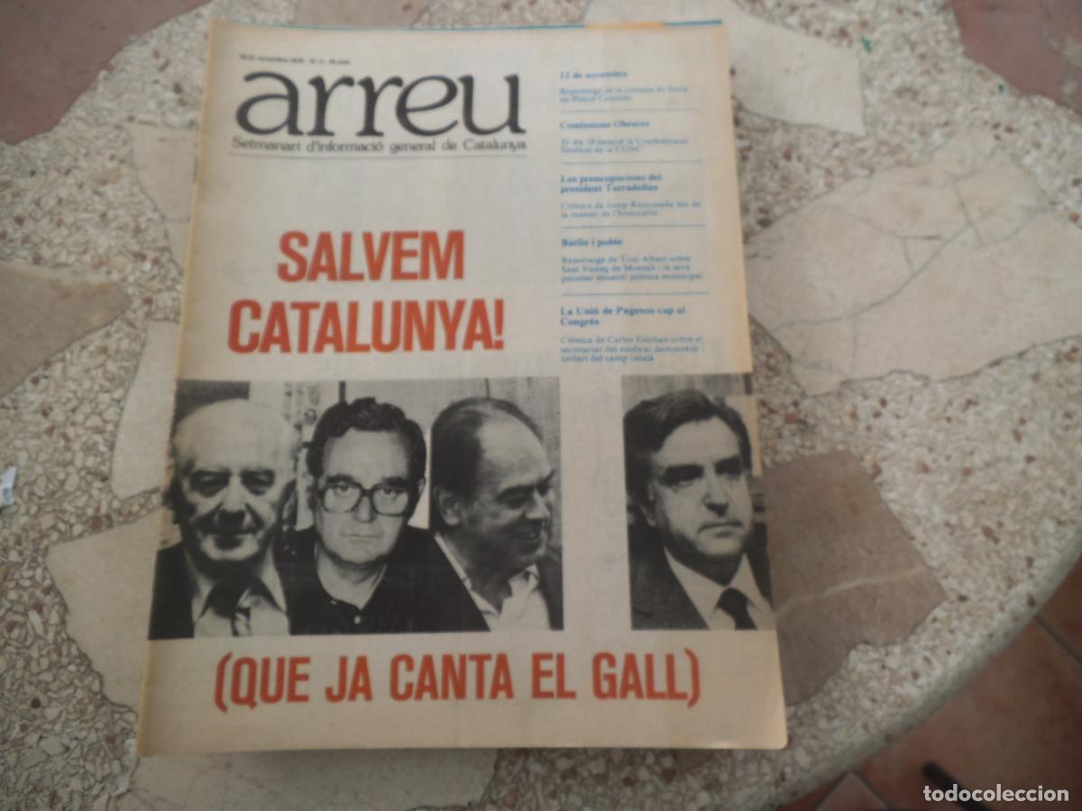 Coleccionismo de revistas y peri&oacute;dicos: setmanari arreu n&ordm; 4, 1976, jornade de lluita als paisos catalans, salvem catalunya, que ja canta el