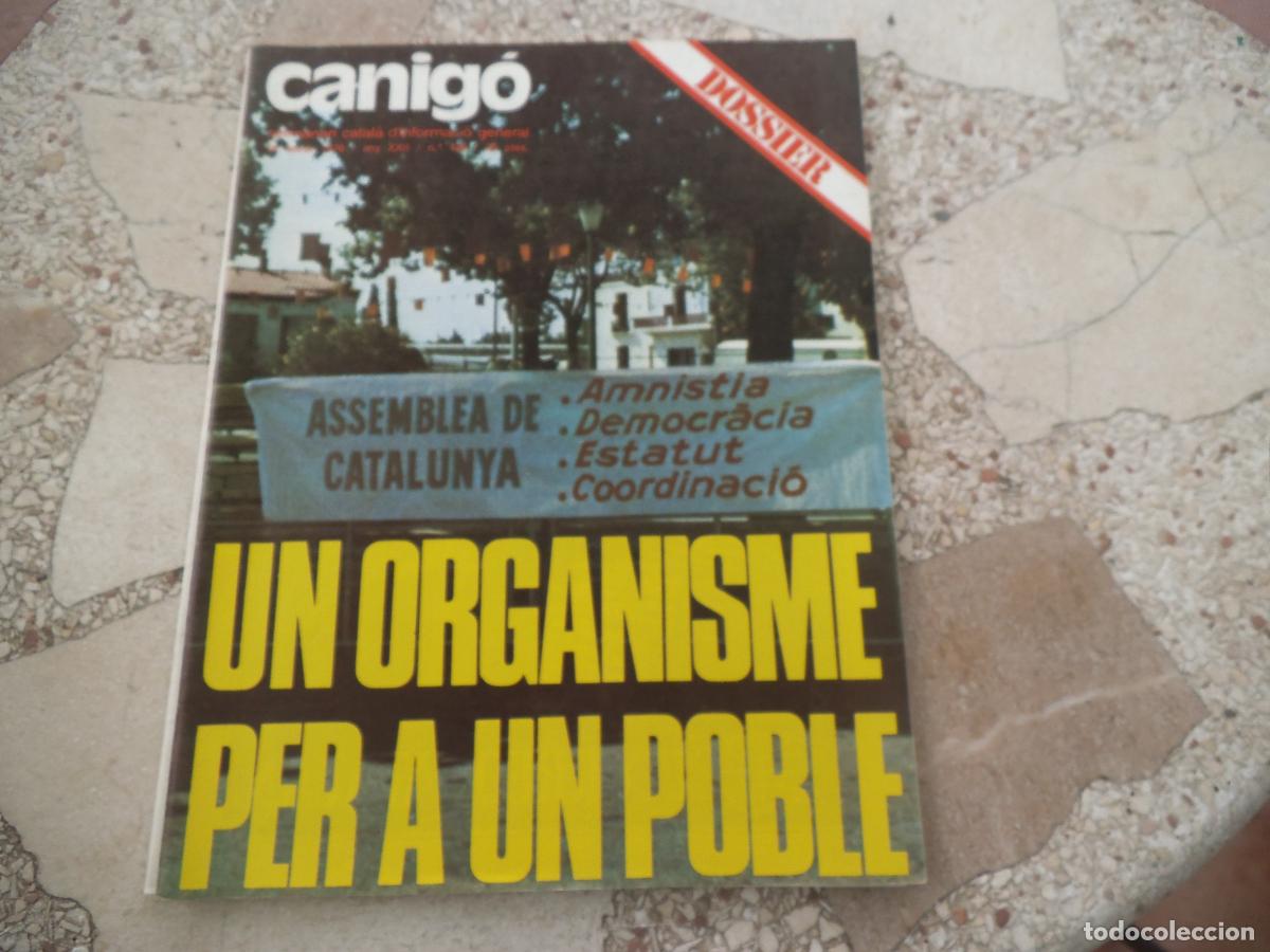 Coleccionismo de revistas y peri&oacute;dicos: canigo n&ordm; 436,1976, dossier assemblea de catalunya , un organisme per a un poble