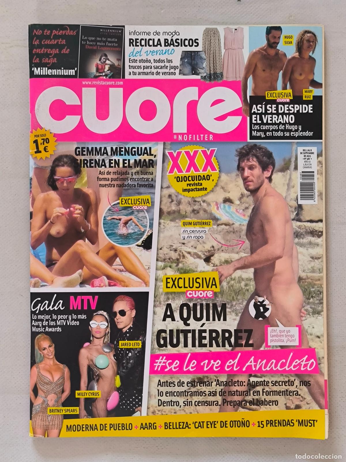 Coleccionismo de revistas y peri&oacute;dicos: REVISTA CUORE N&ordm; 487 - A&Ntilde;O 10 - 2 AL 8 DE SEPTIEMBRE 2015 - NOFILTER - QUIM GUTIERREZ (AS)