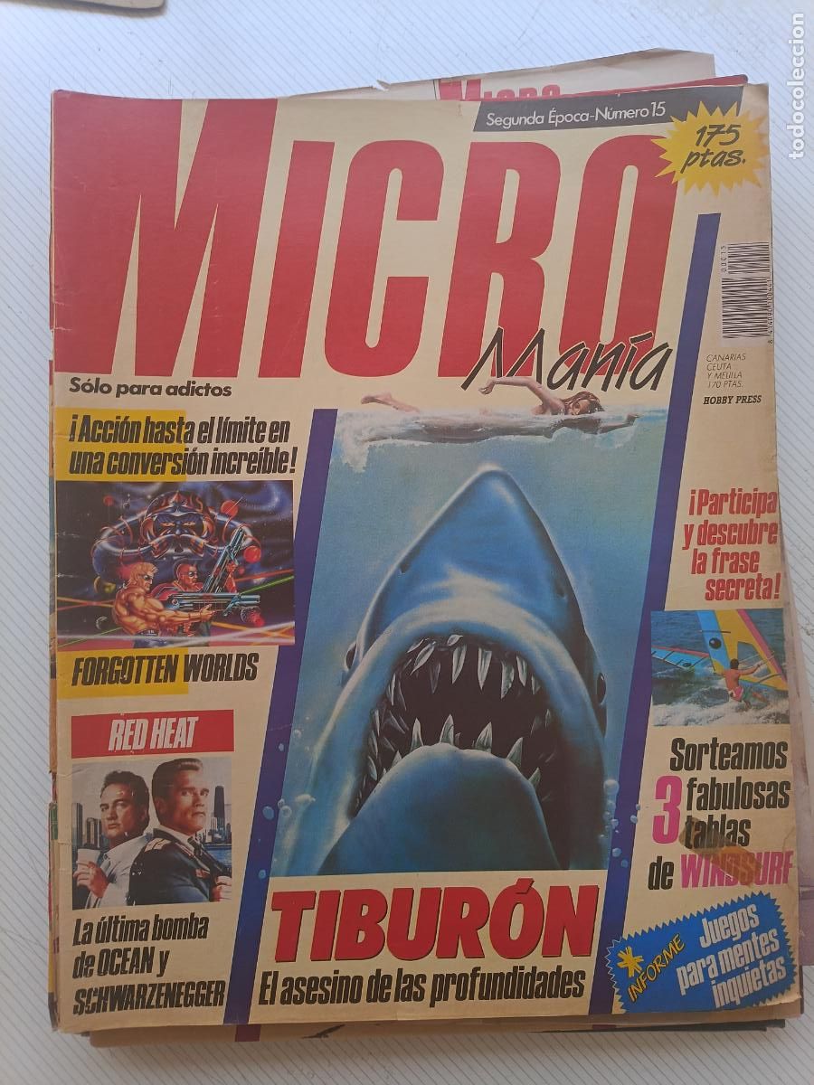 Sammeln von Zeitschriften und Zeitungen: Revista de ordenadores MICRO MANIA N&ordm; 15 TIBURON SPECTRUM AMSTRAD AMIGA MSX COMMODORE PC MICROMANIA
