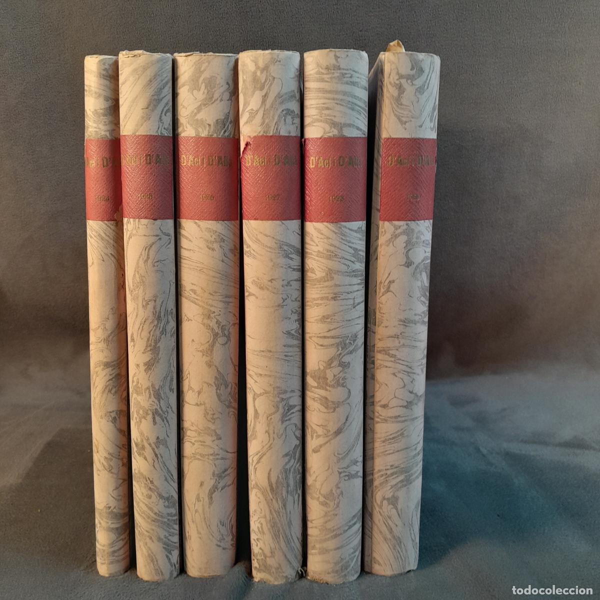 Coleccionismo de revistas y peri&oacute;dicos: L-5972. D'ACI I D'ALLA. MAGAZINE CATALA. RECOPILACI&Oacute;N 6 VOLS.: 1924, 1925, 1926, 1927, 1928, 1929.