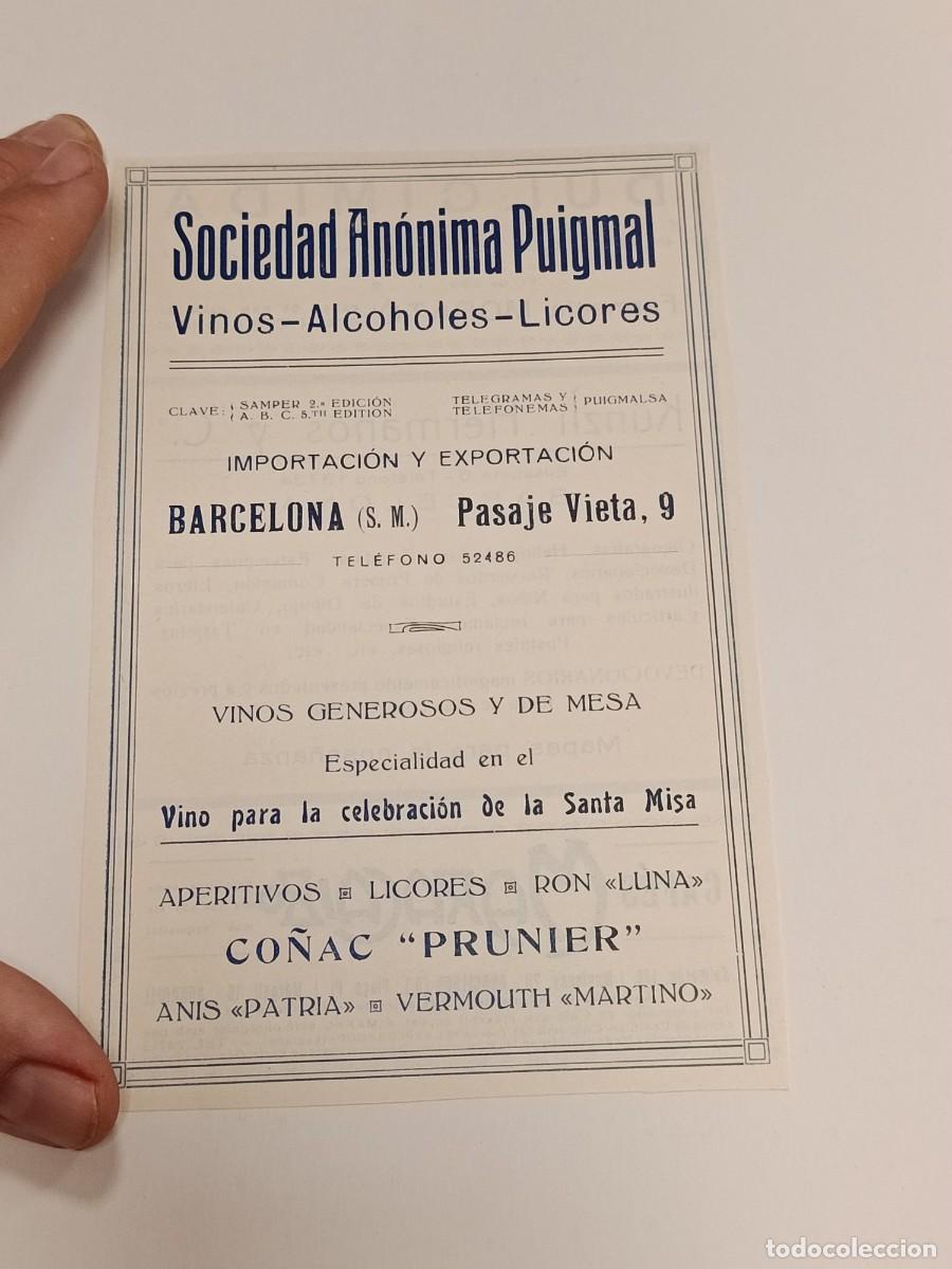 Collectionnisme de Revues et Journaux: Publicidad Antigua Vinos y Licores: S.A. Puigmal (Barcelona). Vermouth Martino, Co&ntilde;ac Prunier. A&ntilde;os