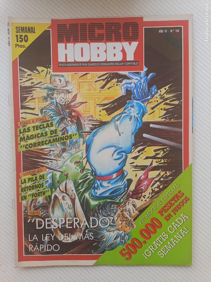 Collection Magazines and Newspapers: Revista de ordenadores MicroHobby n&ordm; 154 (Micro Hobby, sinclair, spectrum)