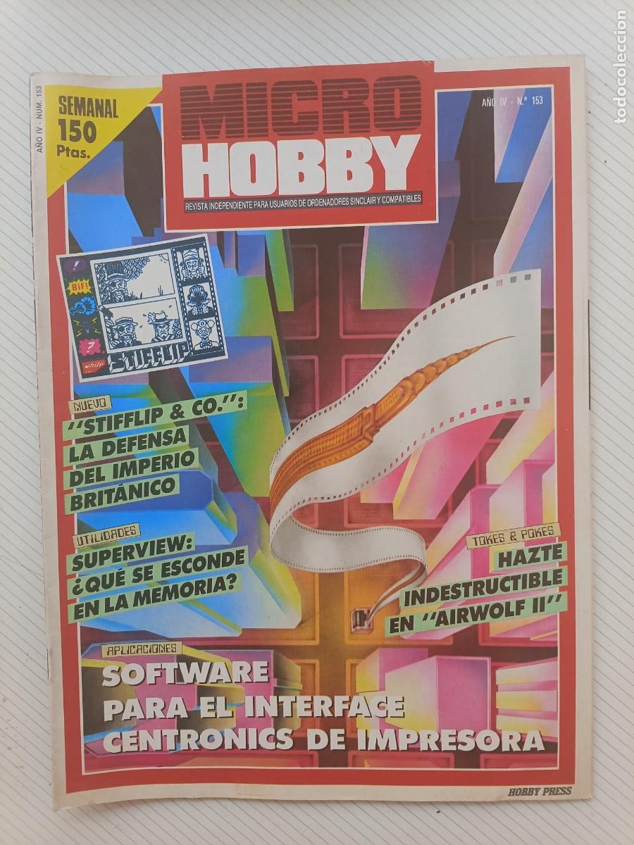 Collection Magazines and Newspapers: Revista de ordenadores MicroHobby n&ordm; 153 (Micro Hobby, sinclair, spectrum)