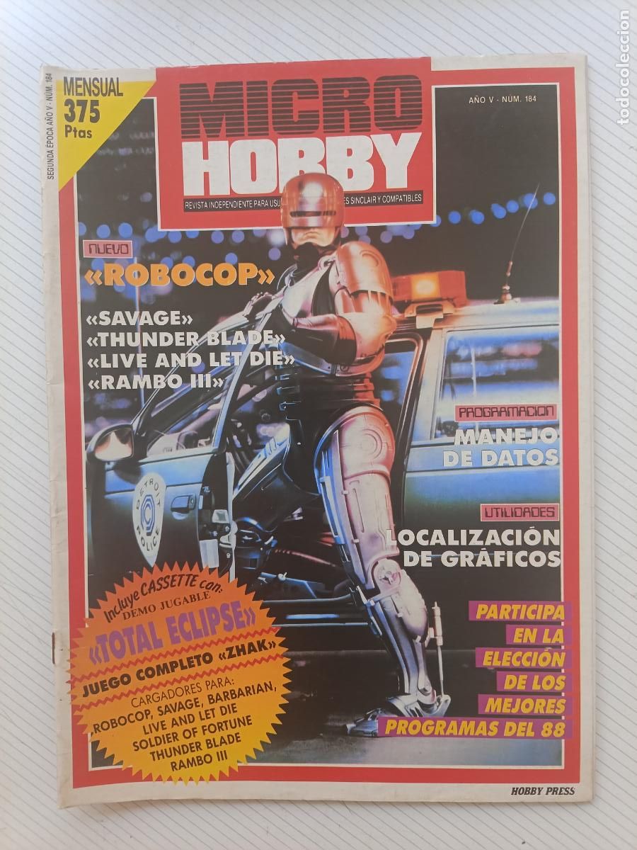 Collection Magazines and Newspapers: Revista de ordenadores MicroHobby n&ordm; 184 (Micro Hobby, sinclair, spectrum)