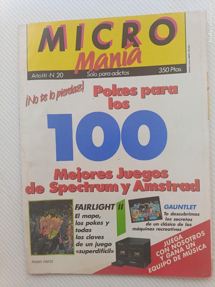 Collection Magazines and Newspapers: Revista de ordenadores Micro Man&iacute;a 20 a&ntilde;o lll 1985 pokes para 100 juegos