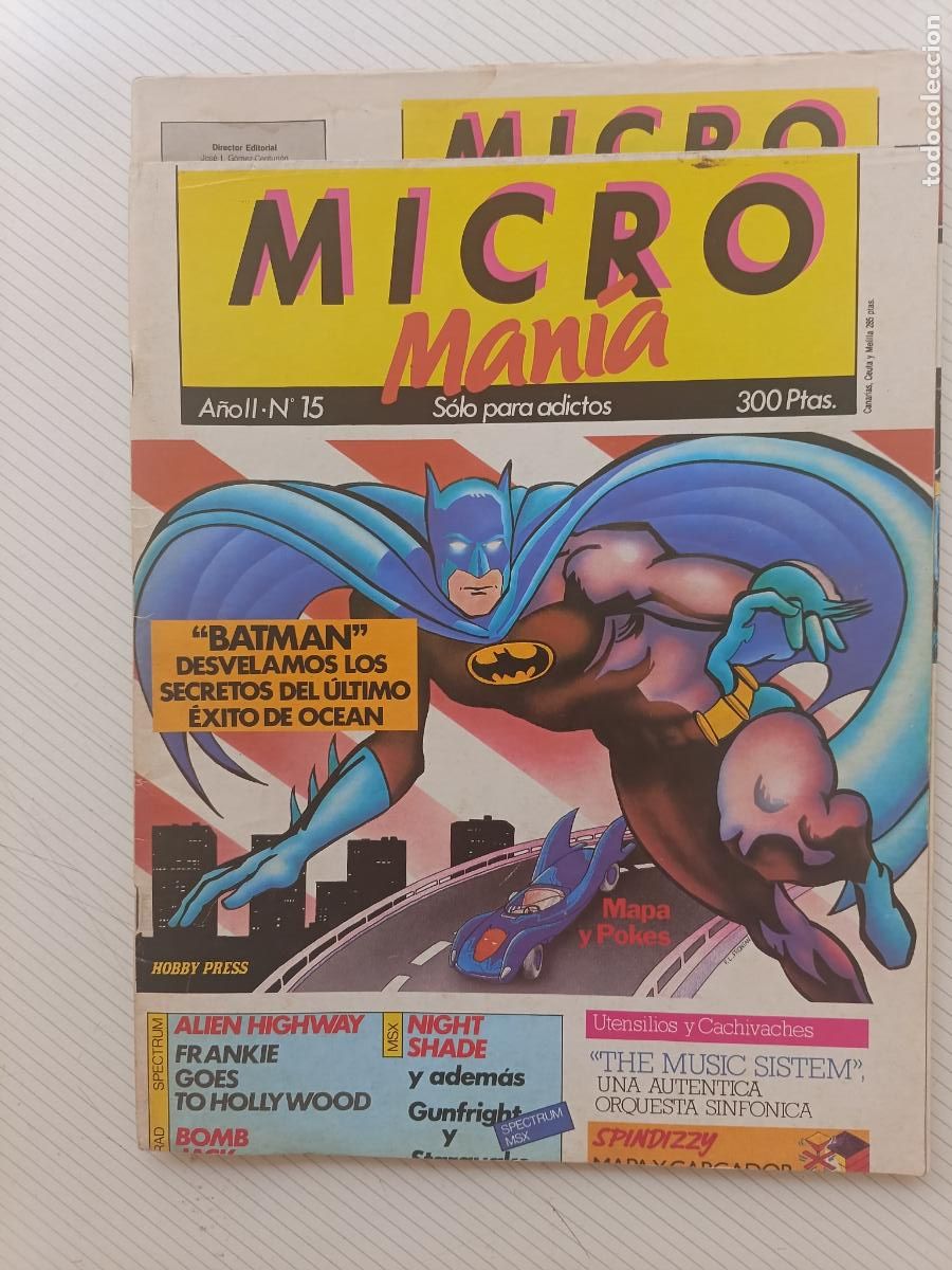 Collection Magazines and Newspapers: Revista de ordenadores Micro Man&iacute;a 15 a&ntilde;o lI 1984 BATMAN