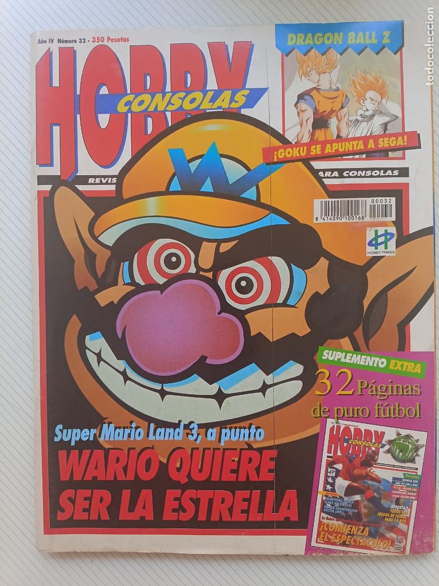 Coleccionismo de revistas y peri&oacute;dicos: Hobby consolas revista n&uacute;mero 32 a&ntilde;o 1994/5 Mario land 3