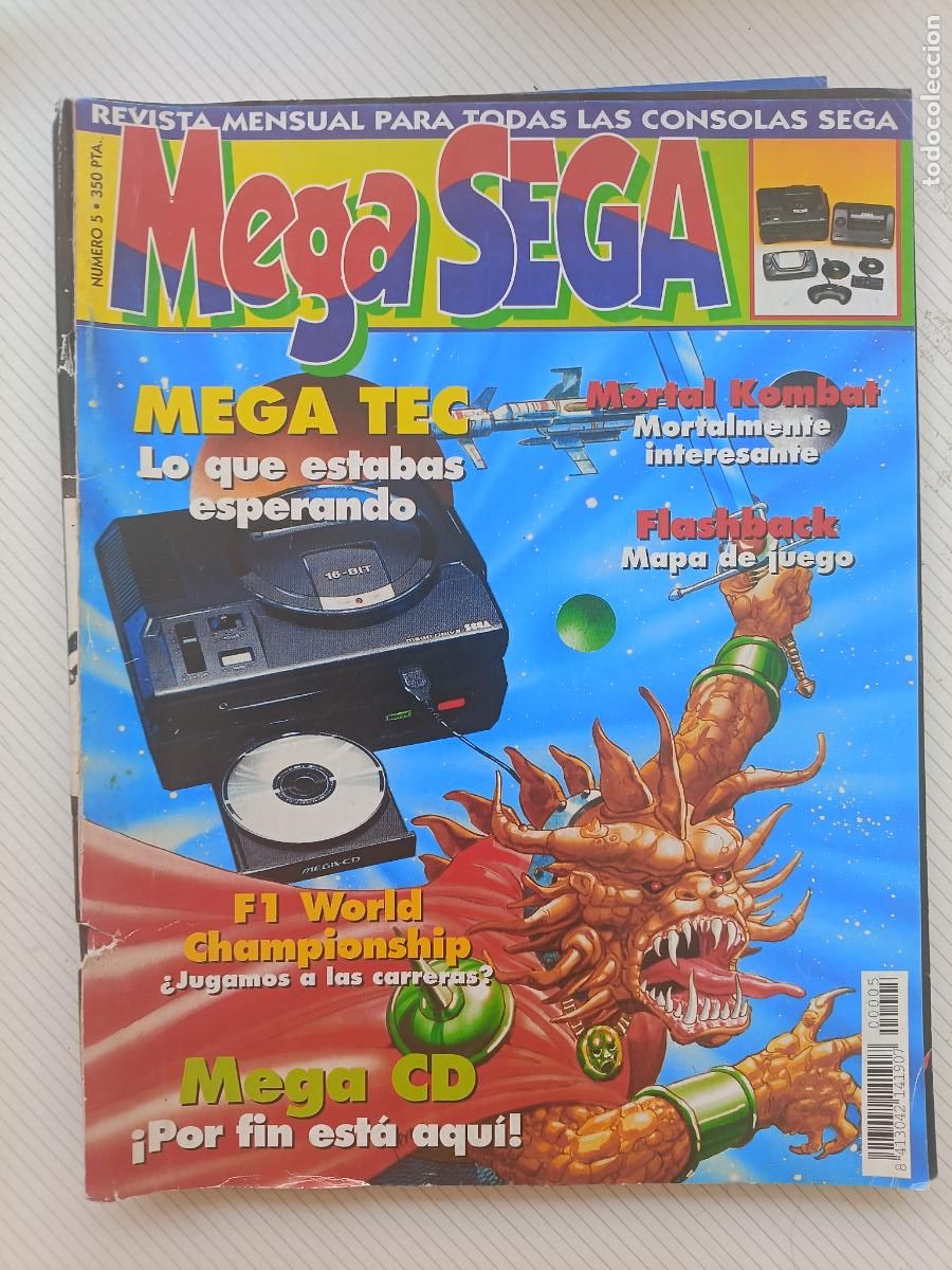 Coleccionismo de revistas y peri&oacute;dicos: Mega sega revista consolas n&uacute;mero 5 a&ntilde;o 1993
