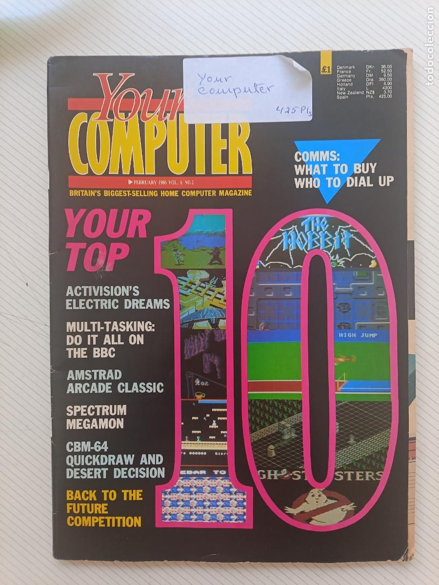 Coleccionismo de revistas y peri&oacute;dicos: Revista inglesa de ordenadores y videojuegos Your computer 2 de 1986