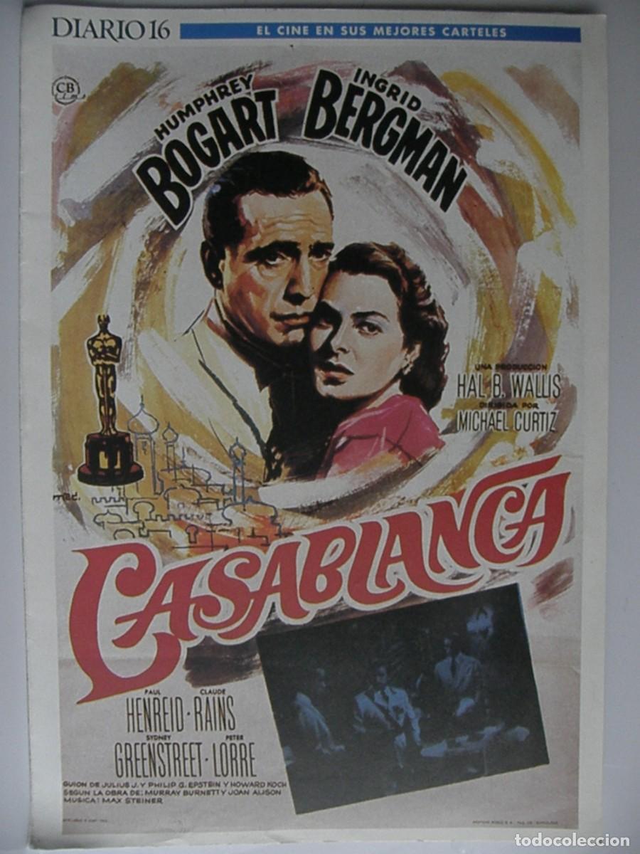 Collection Magazines and Newspapers: Lote 4 Carteleras Diario 16 (1995) - Casablanca, Gable, Marilyn, Cooper.