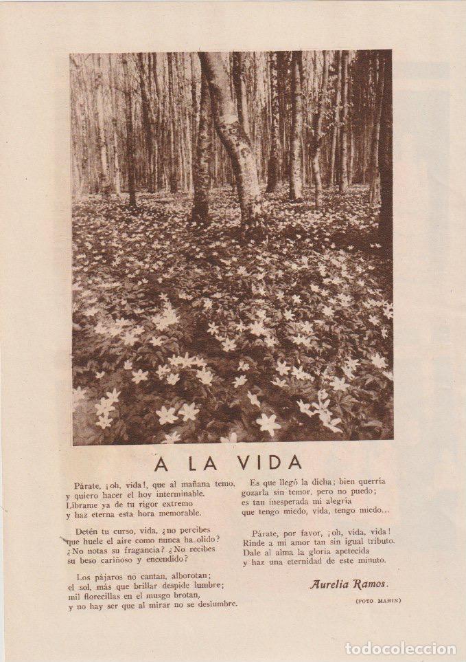 Coleccionismo de revistas y peri&oacute;dicos: A la vida / versos de Aurelia Ramos - 1931
