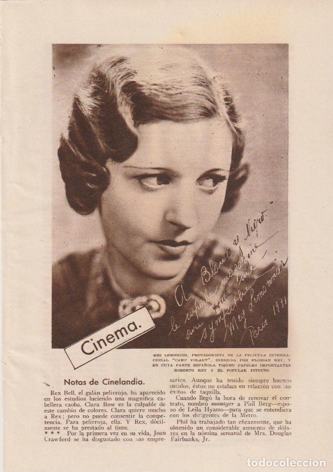 Collection Magazines and Newspapers: * CINE * Meg Lemonier, Norma Shearer, Jean Murat, Charles Redgie, Robert Coogan - 1931
