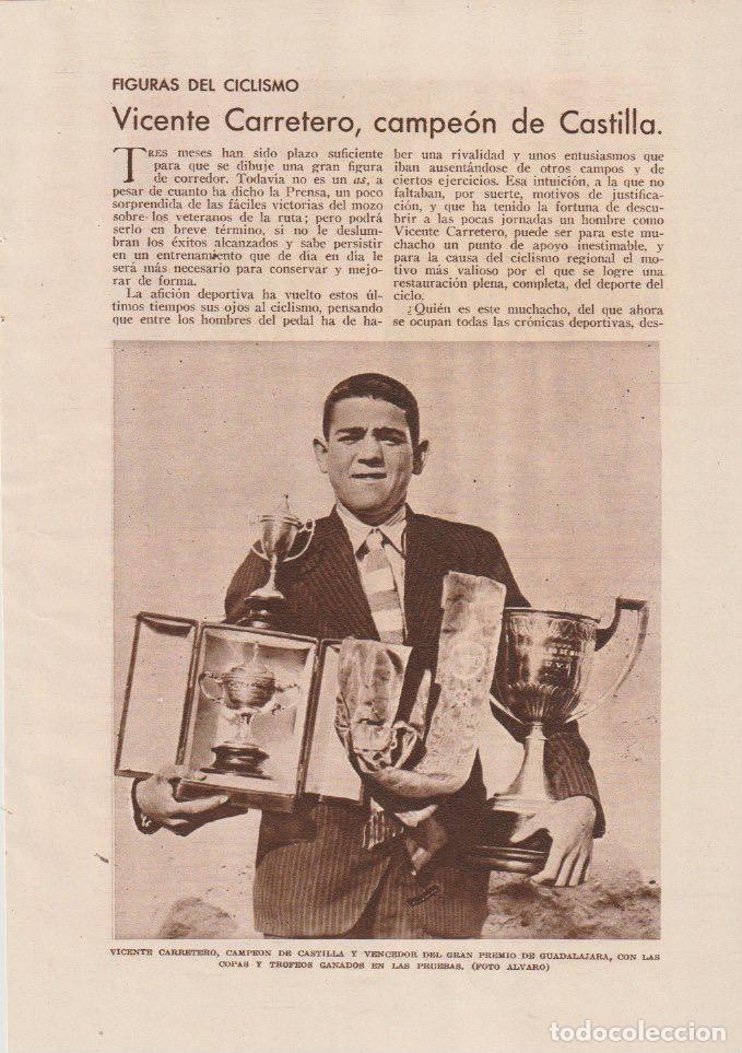 Coleccionismo de revistas y peri&oacute;dicos: * DEPORTES * CICLISMO * Vicente Carretero - 1931