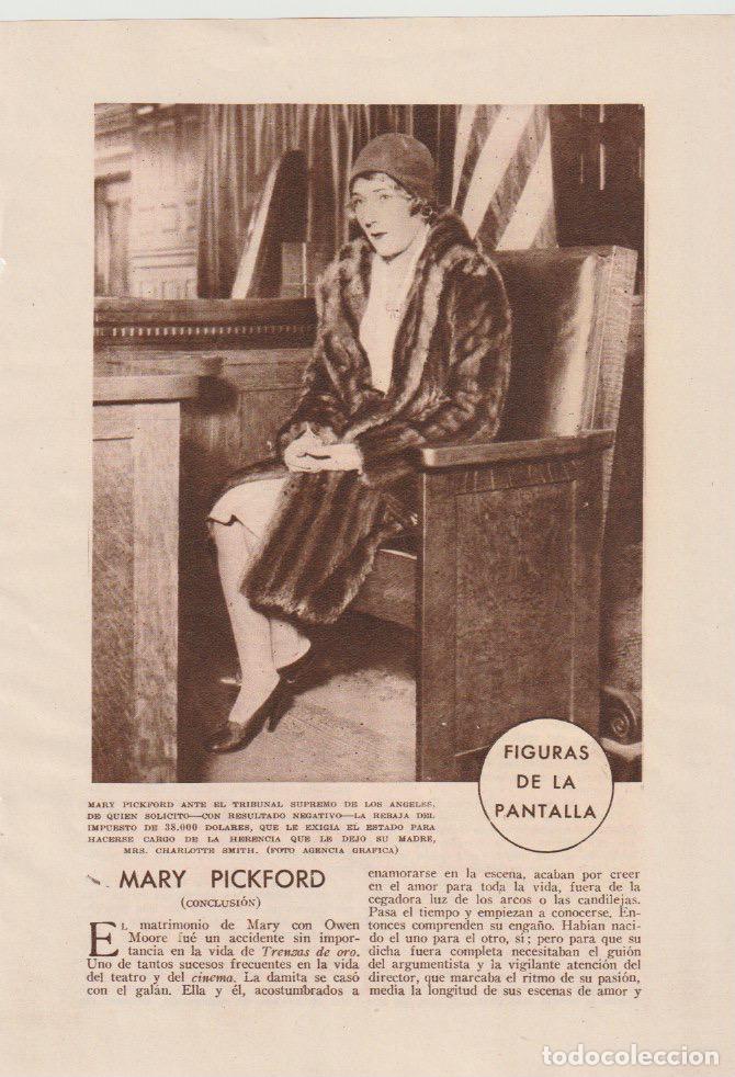 Coleccionismo de revistas y peri&oacute;dicos: * CINE * Mary Pickford - 1931