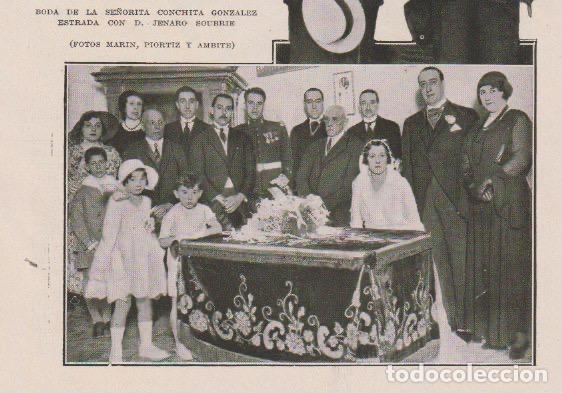 Coleccionismo de revistas y peri&oacute;dicos: Boda Srta. Conchita Gonz&aacute;lez Estrada -D. Jenaro Soubrie -1931