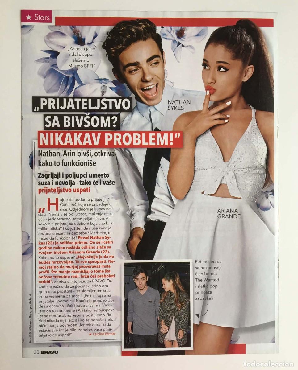Coleccionismo de revistas y peri&oacute;dicos: Ariana Grande & Nathan Sykes Vintage Article Clipping A4 &ndash; Bravo Magazine Serbia 2016 Music Rare