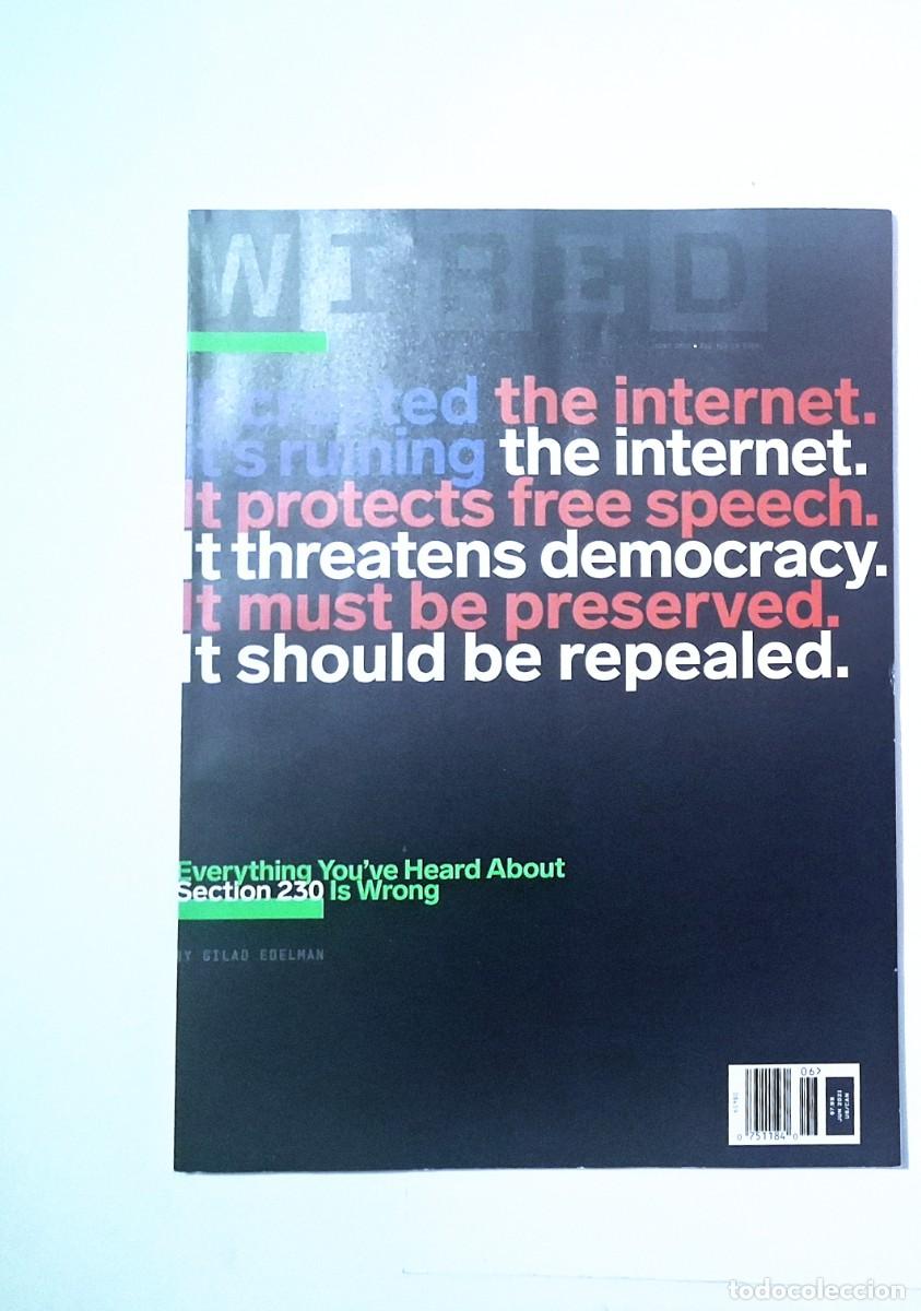 Coleccionismo de revistas y peri&oacute;dicos: Revista wired junio 2021 everything you've heard about section 230 is wrong